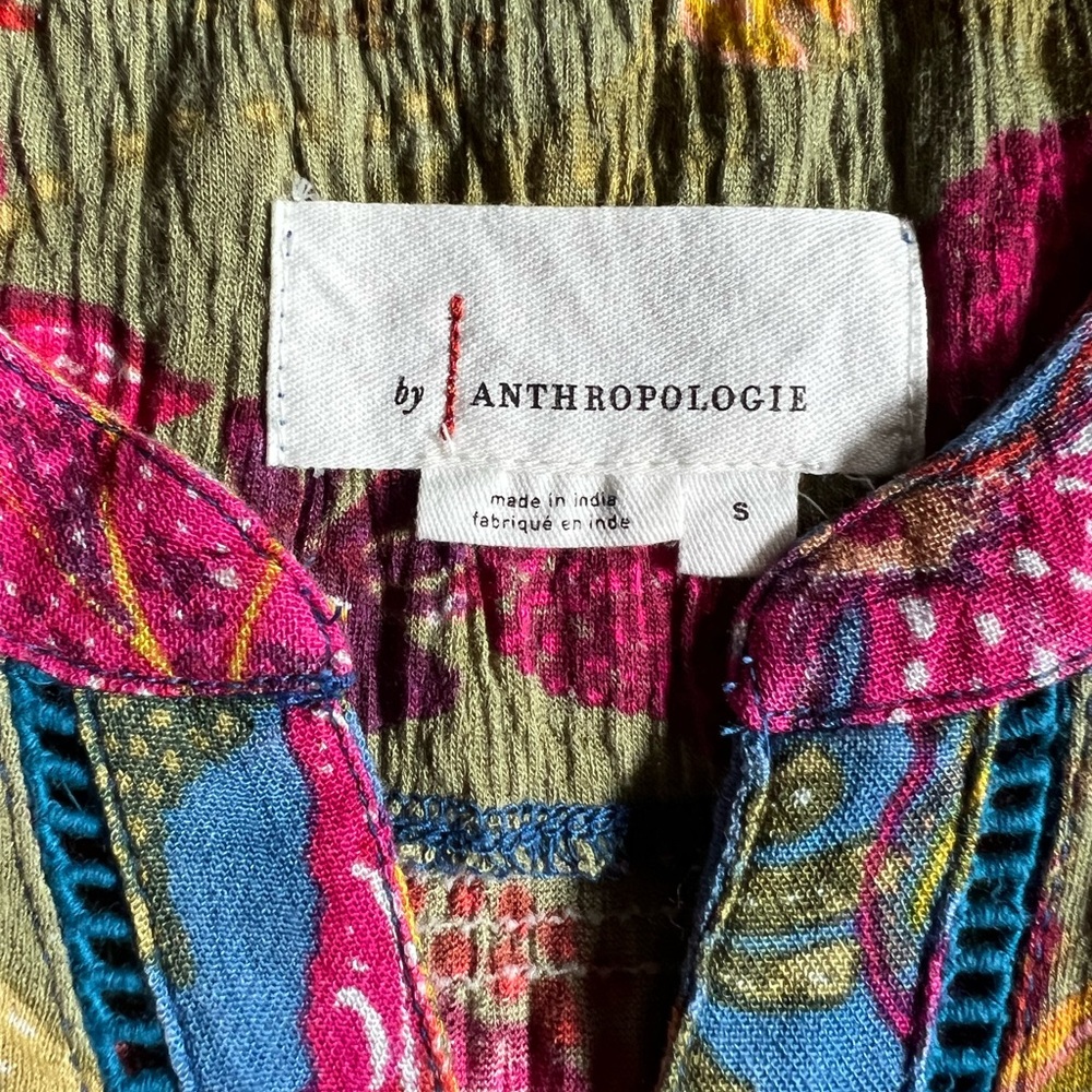 Anthropologie Multicolor Patterned Top
